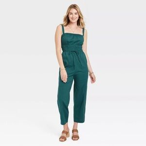 Women's Sleeveless Jumpsuit - Universal Thread Green L NWT